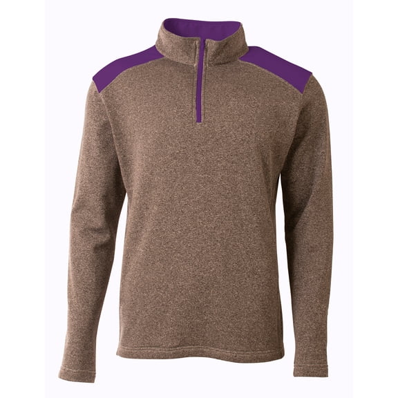 A4 Tourney Quarter Zip For Men in Heather/Purple | N4094