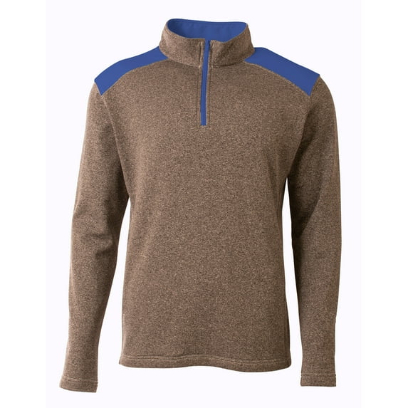 A4 Tourney Quarter Zip For Men in Heather/Royal | N4094