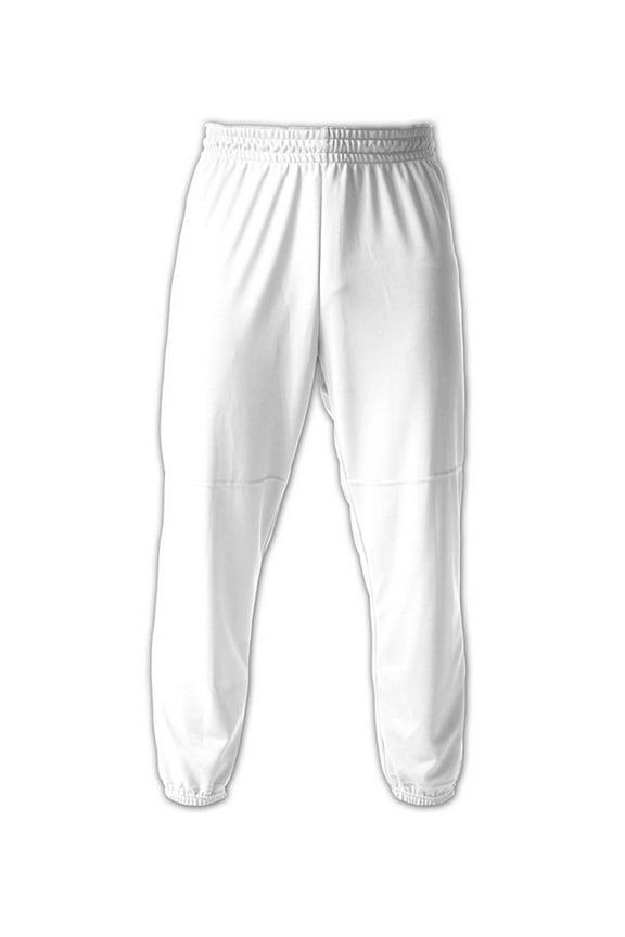 Track Performance Elastic Waist Double Knit 100% Polyester Sports Baseball Pant, White, Medium, NB6120, Youth