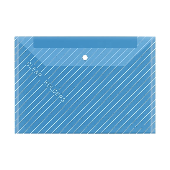 A4 Transparent Document Bag Waterproof Buckle Folder with Heat-Sealed Edges, Plastic Archive File for Office and Study, Holds Up to 200 Sheets, Sealed for Spill and Humidity Protection