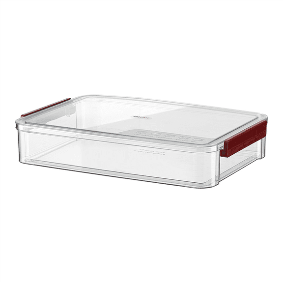 A4 Transparent Storage Box Portable Plastic Document Stationery Jewelry Case School Home Office Supplies Claret
