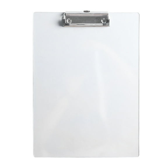 A4 Transparent Writing Pad | Unbreakable PET Acrylic Clipboard | 30x22cm Thickened Splint Board | White Plastic Document Holder | 1-Piece Office Supply
