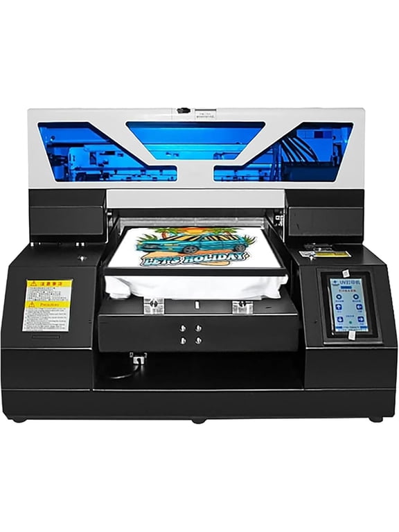 A4 UV DTG Printer T-Shirt Machine with Vacuum Platform & Bottle Holder, 2880x1440dpi Inkjet Printer