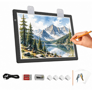 Elice A4 Ultra-thin Light-up Tracing Pad Diamond Art Lightbox with 4 Clips, Light Copy Board Tracing Table for Drawing Sketching Animation