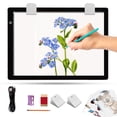 thumbnail image 1 of KOBAIBAN Ultra-thin A4 Tracing Light Board, Stepless Dimming Light Tracing Pad, Artcraft A4 LED Light Box Tracer for Diamond Painting, Sketching – USB Powered, 1 of 7