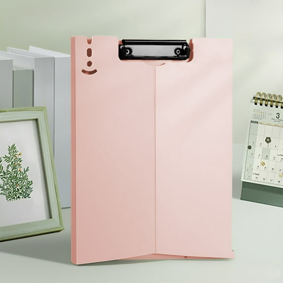 A4 Vertical Clipboard with Clip, Multi-Function Writing Board Folder for Data and Test Paper Storage, Portable Standing Design for Meetings