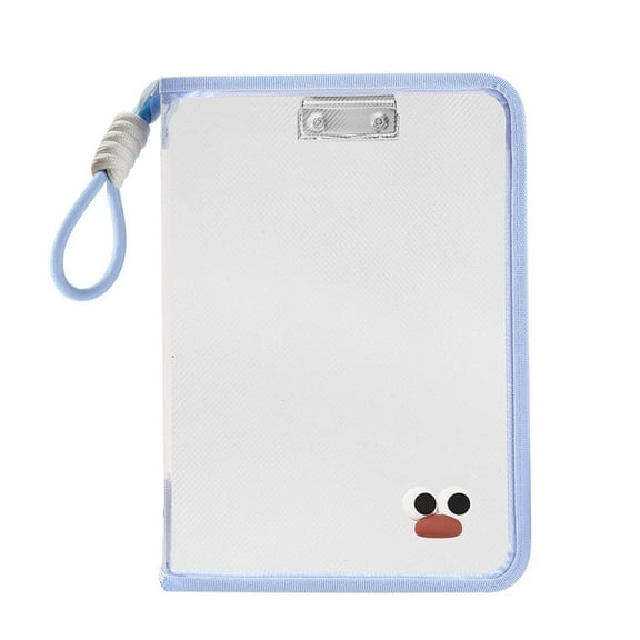 A4 Waterproof Document Folder with Zipper & Handle, Heavy Duty Clear Plastic File Organizer for School, Office, Travel, Portfolio Protection, Back to School Supplies, Office Supplies (Pink)