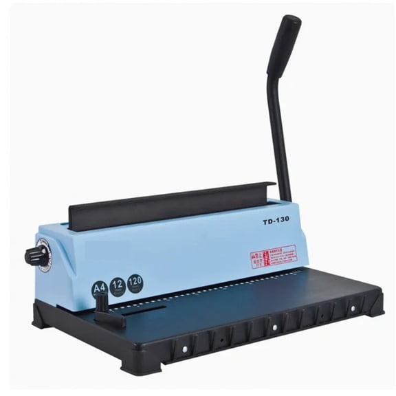 A4 Wire Binding Machine Double Loop Wire Binder Office Binding Iron Ring 34 Square Holes Punch Holes And Binding 2 In 1 Combo ,Easy to Use