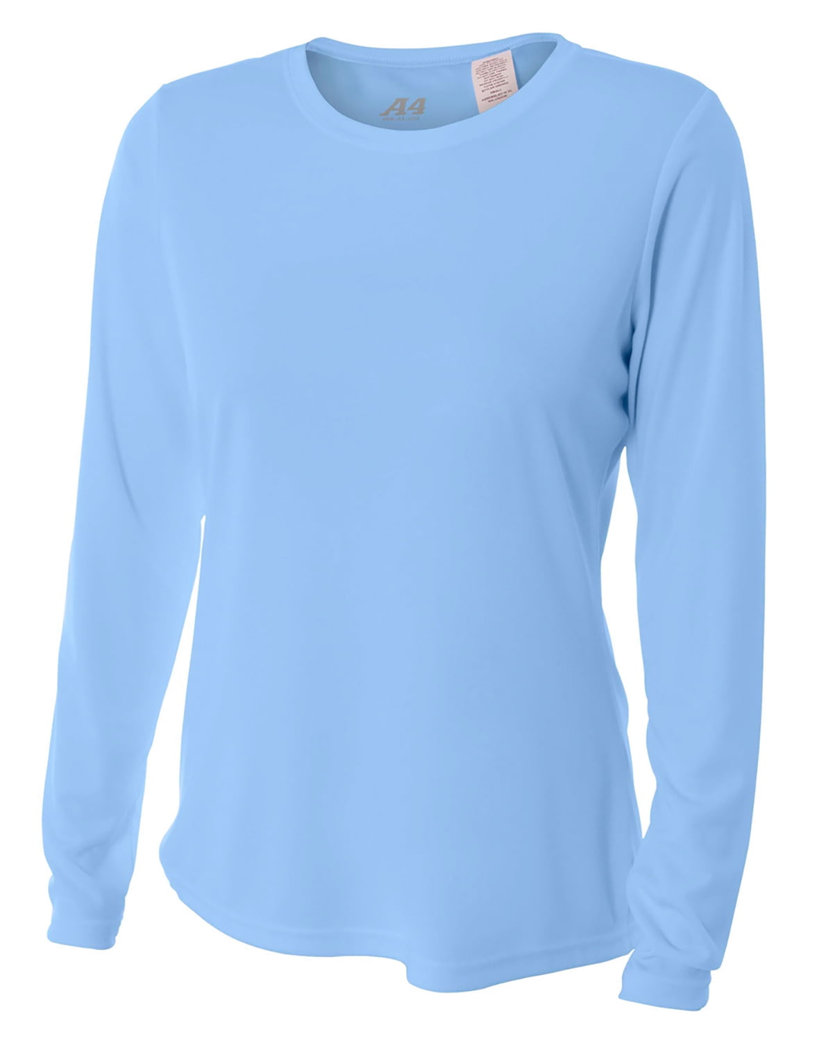 Women's blue long-sleeved shirt hot