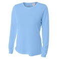 A4 Women's Cooling Performance Crew Long Sleeve TShirt, XS Light Blue