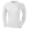 thumbnail image 1 of A4 Women's Long Sleeve Cooling Performance Fastpitch Softball Crew T-Shirt White L, 1 of 9