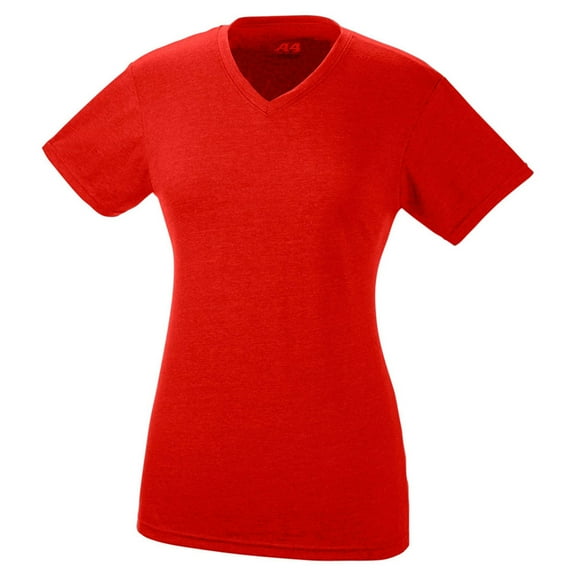A4 Women's Short Sleeve Fusion Performance V-Neck T-Shirt