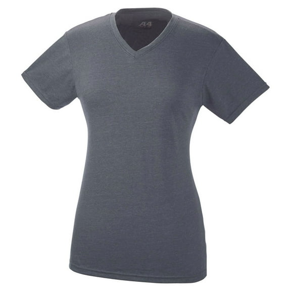 A4 Women's Short Sleeve Fusion Performance V-Neck T-Shirt