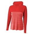 thumbnail image 1 of A4 Women's Slate Quarter Zip Hoodie For Women in Scarlet | NW4013, 1 of 1