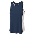 thumbnail image 1 of A4 Womens 100% Polyester Interlock Fabric Athletic Performance The Pacer Tank Top, NAVY/WHITE, X-Large, NW2009, 1 of 2