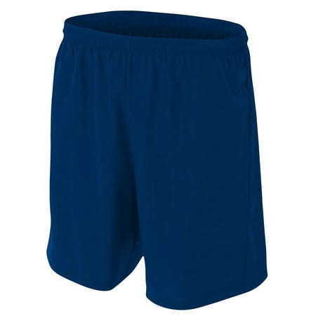 A4 Apparel N5343 Men's Woven Lightweight Soccer Shorts - Navy - Medium