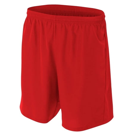 A4 Woven Soccer Short For Men in Scarlet | N5343