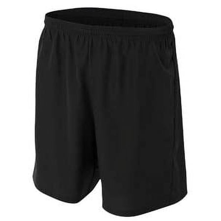 A4 Woven Soccer Short For Teen Male in Black | NB5343