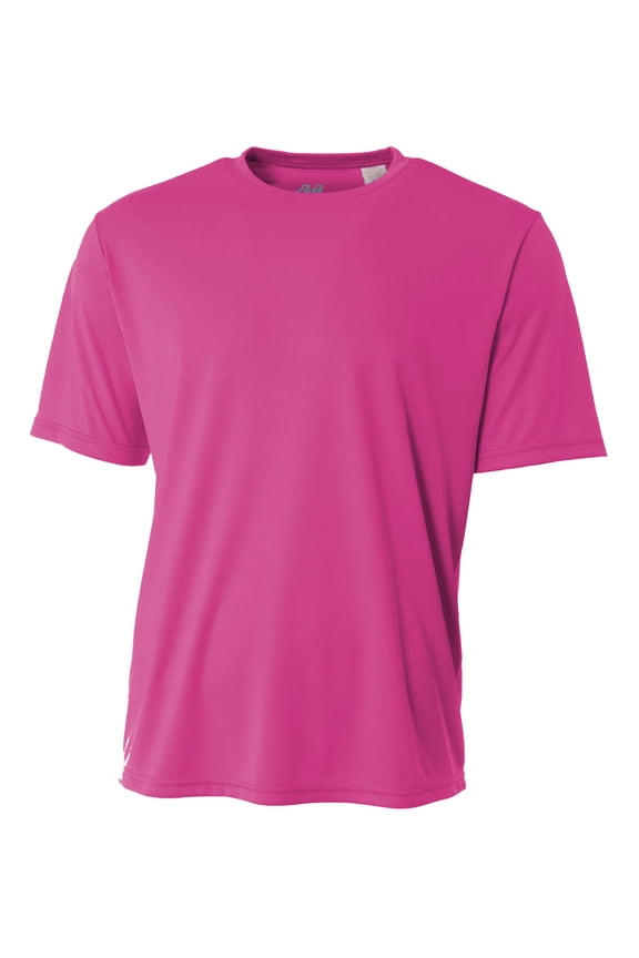 Youth Atheltic Short Sleeve Cooling Performance Crew Neck T-Shirt FUCHSIA, Large, NB3142
