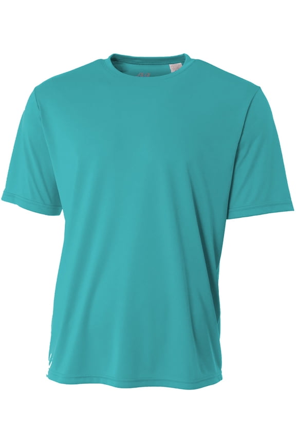 Youth Atheltic Short Sleeve Cooling Performance Crew Neck T-Shirt TEAL, Medium, NB3142
