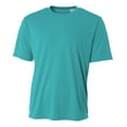 thumbnail image 1 of A4 Youth Atheltic Short Sleeve Cooling Performance Crew Neck T-Shirt TEAL, Small, NB3142, 1 of 3