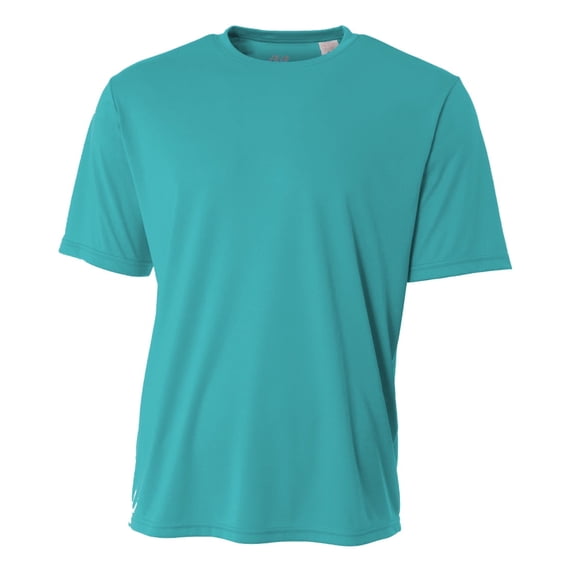 A4 Youth Atheltic Short Sleeve Cooling Performance Crew Neck T-Shirt TEAL, Small, NB3142