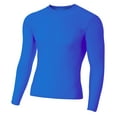 thumbnail image 1 of A4 Youth Long Sleeve Compression Crew For Youth Male in Royal | NB3133, 1 of 3