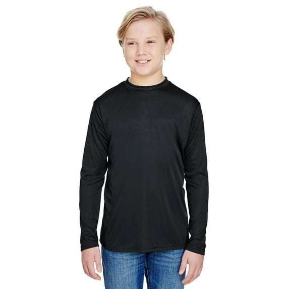 A4 Youth Long Sleeve Cooling Performance Crew Shirt - NB3165