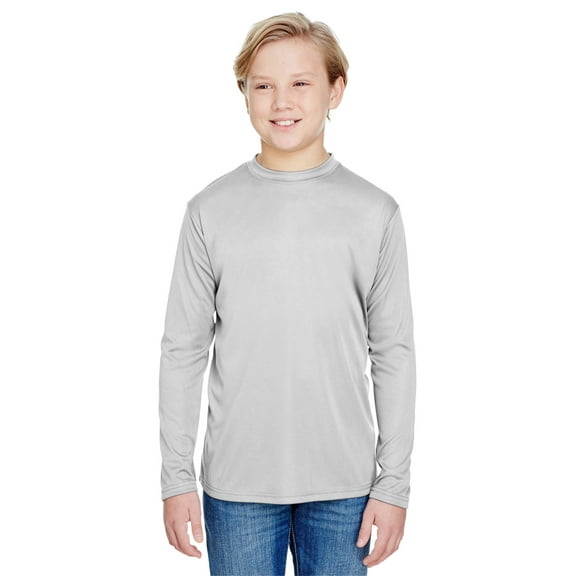 A4 Youth Long Sleeve Cooling Performance Crew Shirt - NB3165