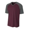 thumbnail image 1 of A4 Youth Performance Polyester V-Neck Sports Baseball Strike Jersey , MAROON/GRAPHITE, XX-Small, NB3373, 1 of 3