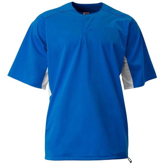 A4 Men's Pro Dna Short Sleeve Baseball Batting Jacket Royal S
