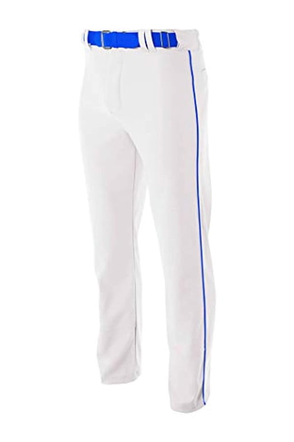 Youth Pro Style Piped Baggy Baseball Pants Small WhiteRoyal WhiteRoyal Small