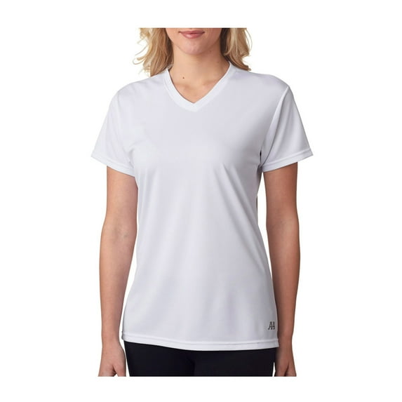 A4 Youth Short Sleeve V- Neck Atheltic Liga Sports Soccer Wear Jersey , White, NW3254