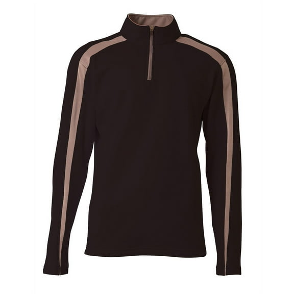 A4 Youth Spartan Fleece Quarter Zip For Youth Male in Black/Graphite | NB4005