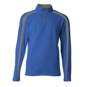 A4 Youth Spartan Fleece Quarter Zip For Youth Male in Royal/Graphite | NB4005