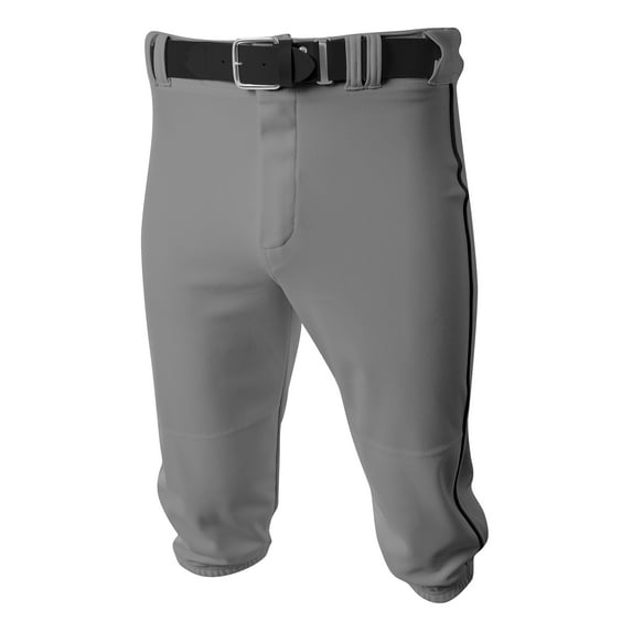 A4 Youth Style Baseball Knicker Sports Atheltic Performance Pant , GRAY/BLACK, Small, NB6003