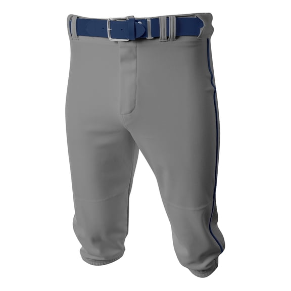 A4 Youth Style Baseball Knicker Sports Atheltic Performance Pant , GRAY/NAVY, X-Large, NB6003
