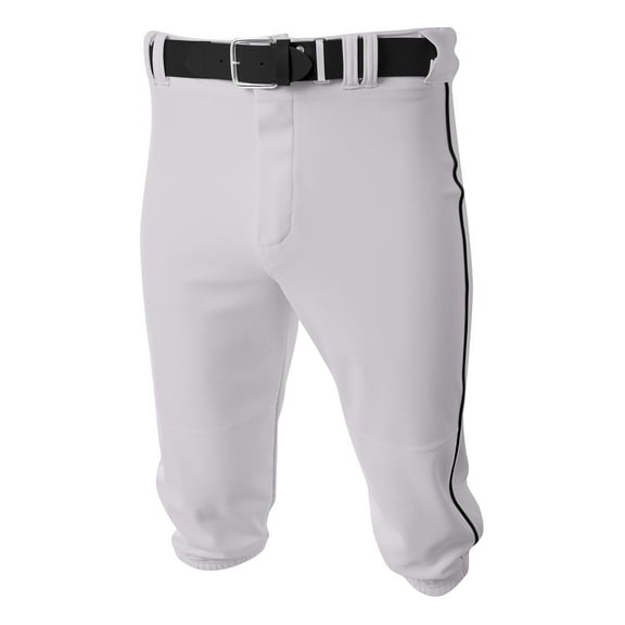 A4 Youth Style Baseball Knicker Sports Atheltic Performance Pant , WHITE/BLACK, Medium, NB6003