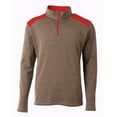thumbnail image 1 of A4 Youth Tourney Fleece Quarter Zip For Youth Male in Heather/Scarlet | NB4094, 1 of 3