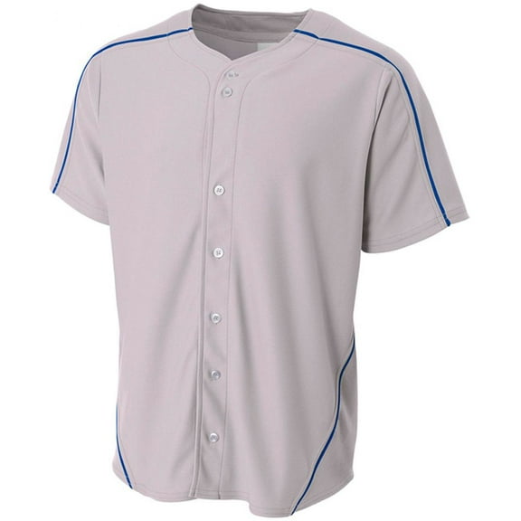 A4 Youth Warp Knit Baseball Jersey GRAY | ROYAL MD