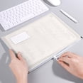thumbnail image 1 of A4 Zipper File Folder Waterproof Plastic Document Organizer Large Capacity with Label Strip for Office School Travel, 1 of 6