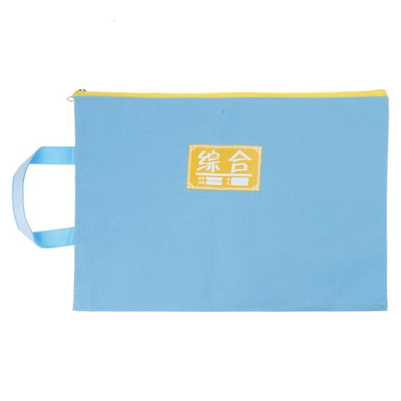 A4 Zipper Pouch File Bag with Handle Paper Storage Bag School Office Supplies