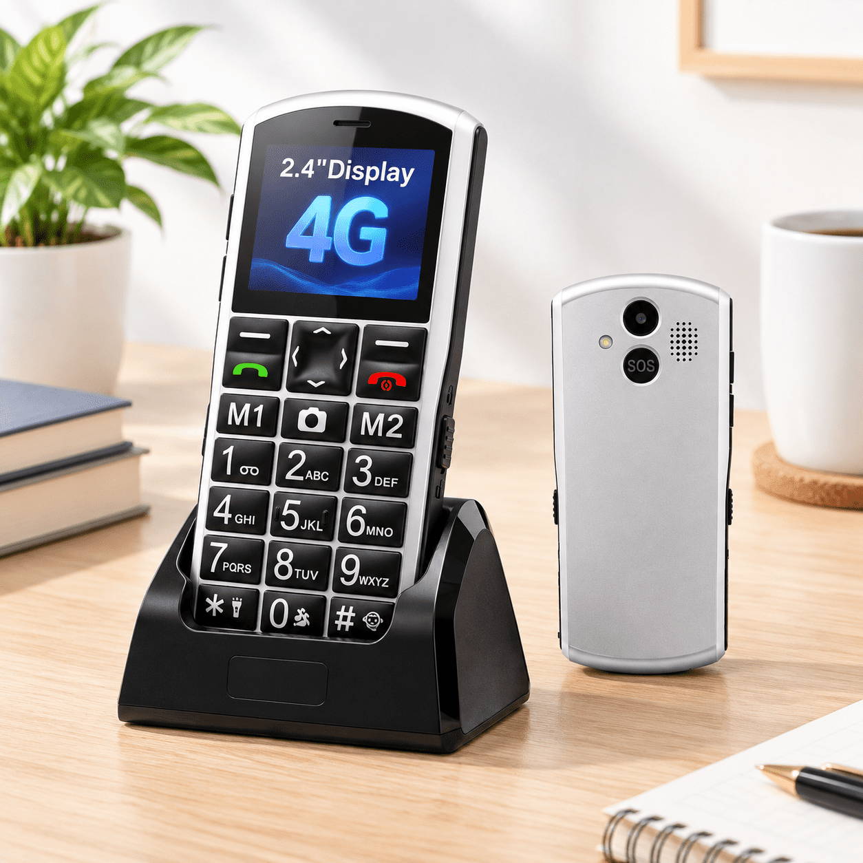 A400 Unlocked Senior Cell Phone with SOS Button, Large Keypad, and ...