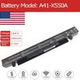thumbnail image 1 of A41-X550A Laptop Battery for Asus X450VB A550X 550CC 550LB F750L R752M Y481E A450E 550CA X550B X550WA A550VQ A550JX X550IK E550LD K550IU K550JF F550Ca/CC A42X550A Pro550CC A41X550A 41-X550A 450VBPro, 1 of 6
