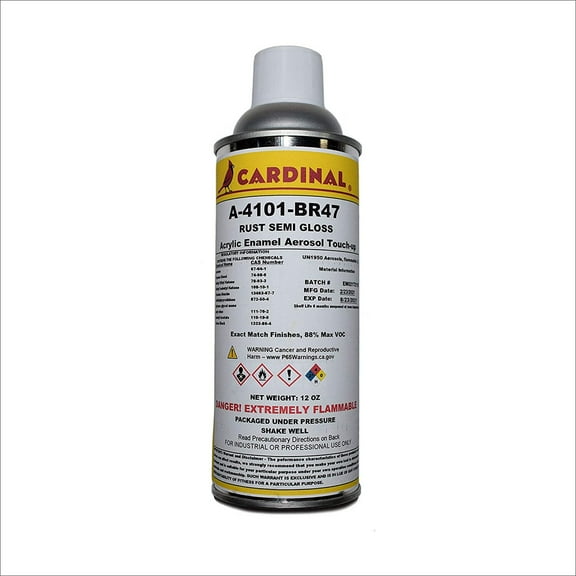 A4101 BR47 RUST SEMI GLOSS POWDER COATING SPRAY PAINT | Car Parts and Repair Refinishing Clear Coat for Permanent Sealing of Coated Surfaces