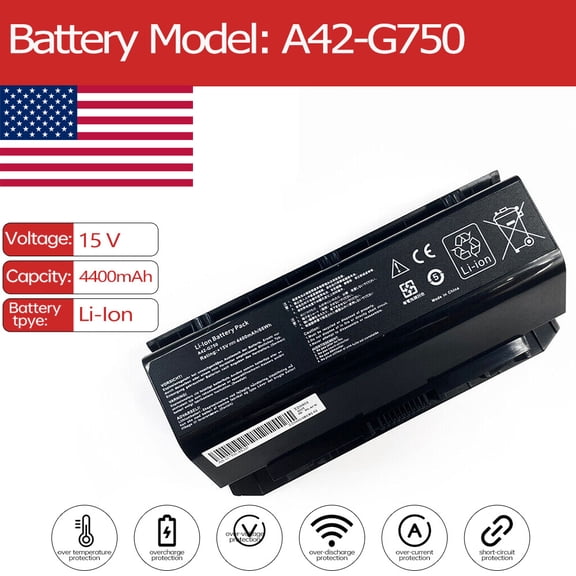 A42-G750 Laptop Battery for Asus Rog G750JM-T4018P G750JS T4106H G750JY G750GM-BSI7N23 G750JS-T4069H G750JX-T4264H G750JS-T4023H