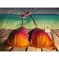 thumbnail image 1 of A44Shade & Shore Size 34B Pink/Orange Underwire Halter Bikini Bralette Top, 1 of 1