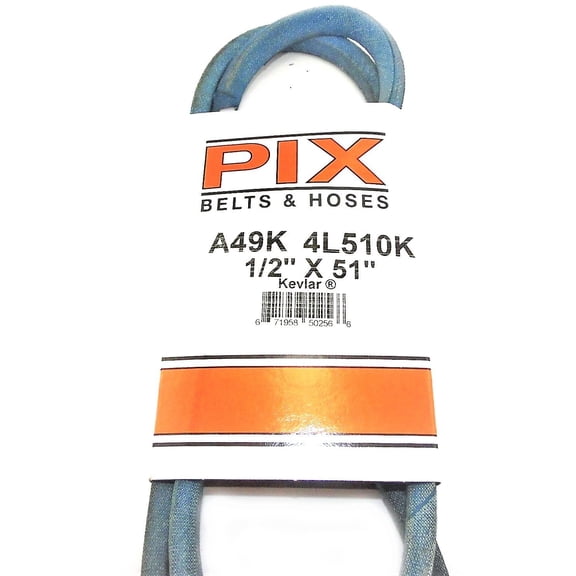 A49K / 4L510K Pix Kevlar Belt Compatible With Ariens 07207700, 72077 (1/2" X 51")