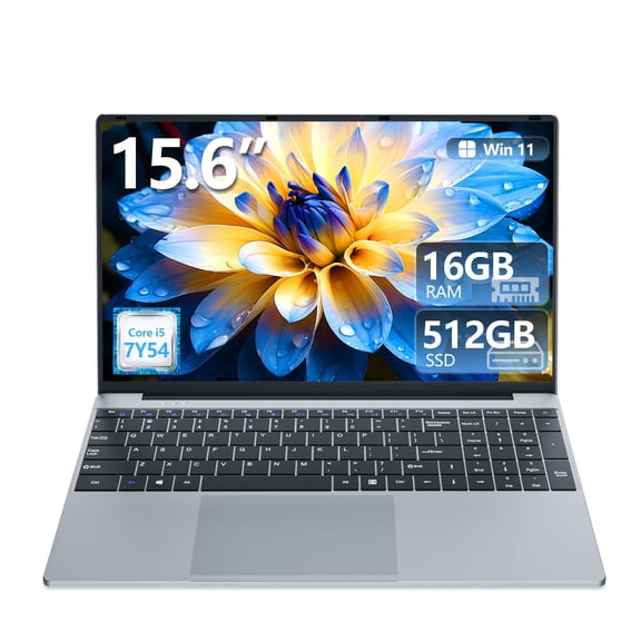 15.6 inch Laptop, Gaming Laptop i5 Processor, Laptop Computer with 16GB LPDDR4 512GB SSD, Silver Traditional Laptop Computers for Work & Study, 180 Angle Open, Dual-Band WiFi