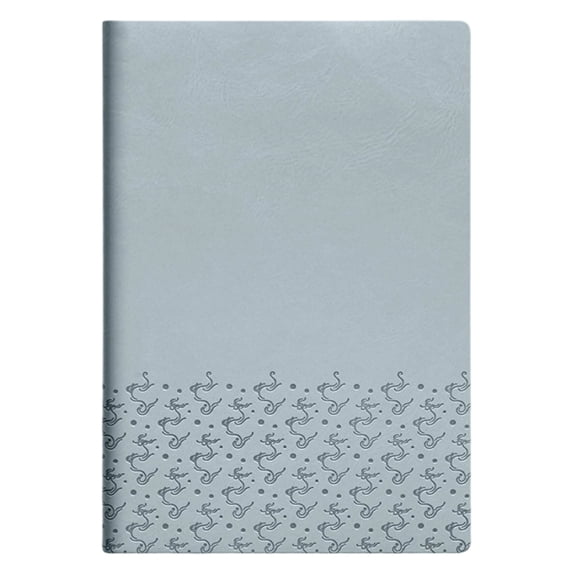 A5 160 Page Dragon Pattern Pu Leather Sky Blue, A5 Thick Paper Softcover Engraved Notebook - Sewed Journal with 100Gsm Smooth Writing, Portable Notebook for Schǒ-ǒl Daily Note Taking